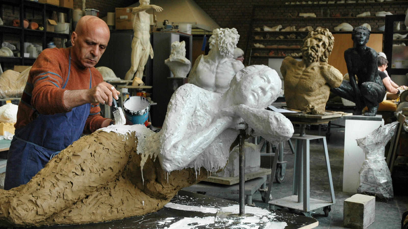 Atelier Beeldhouwkunst - Academie Temse: moulage met siliconerubber