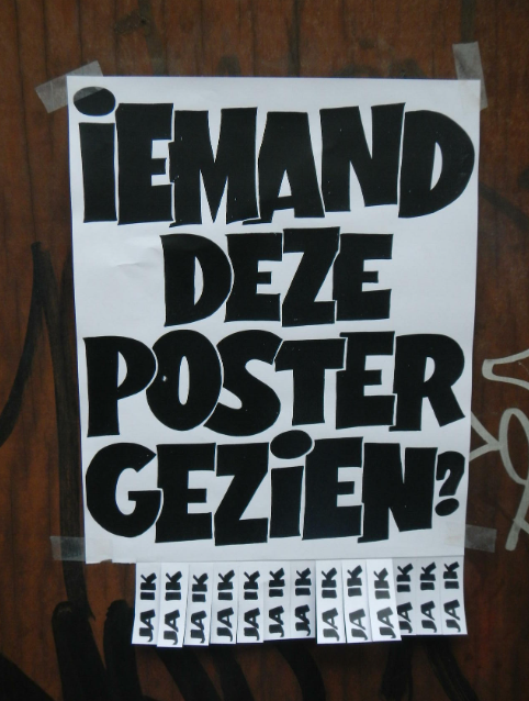 'Iemand?', poster